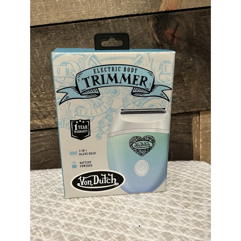 Von Dutch‎ Blue Electric Body Trimmer 3-in-1 Shaver Bikini Legs Underarm NEW